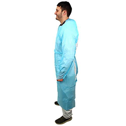 Impact 55 In. Isolation Gown L/s Elastic Wrists, Blue, 100/cs, Case Of 100 (MCPE-55B)