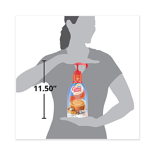 Coffee-mate Liquid Coffee Creamer, Pumpkin Spice, 1.5 L Pump Bottle, 2/Carton (31460CT)