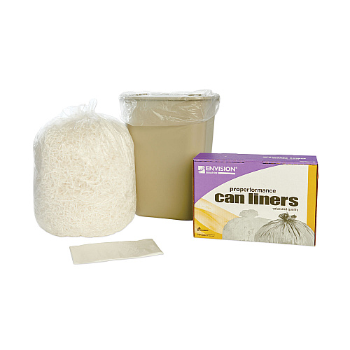 AbilityOne 8105015171372, SKILCRAFT High Density Can Liners, 15 gal, 6 mic, 24" x 33", Natural, 1,000/Box