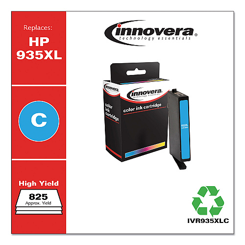 Innovera Remanufactured Cyan High-Yield Ink, Replacement for 935XL (C2P24AN), 825 Page-Yield (IVR935XLC)