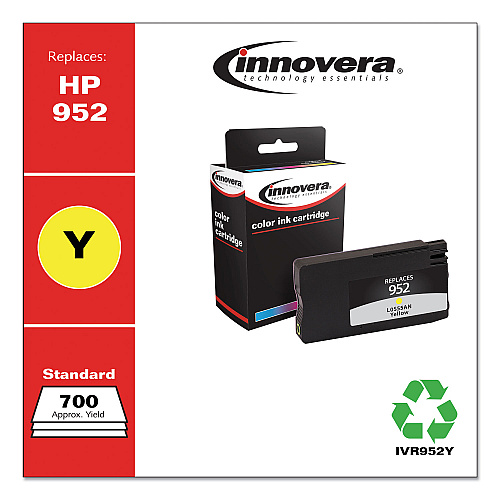 Innovera Remanufactured Yellow Ink, Replacement for 952 (L0S55AN), 700 Page-Yield (IVR952Y)