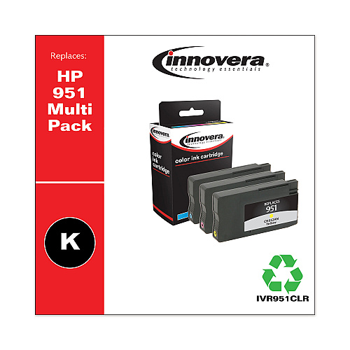 Innovera Remanufactured Cyan/Magenta/Yellow Ink, Replacement for 951 (CN050AN/CN051AN/CN052AN), 700 Page-Yield (IVR951CLR)