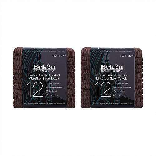 Terry Microfiber Salon Towel 16x27 Brown - Pack Of 24 (M915109BR)
