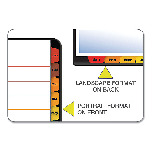 Cardinal OneStep Printable Table of Contents and Dividers, 12-Tab, Jan. to Dec., 11 x 8.5, White, Assorted Tabs, 1 Set (60318)
