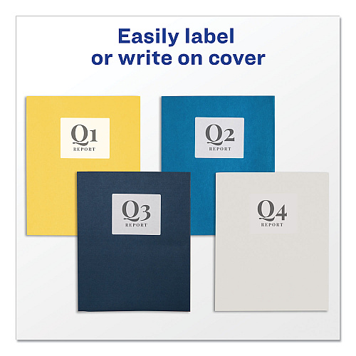 Avery Two-Pocket Folder, 40-Sheet Capacity, 11 x 8.5, Yellow, 25/Box (47992)
