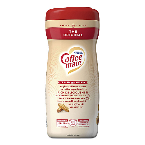 Coffee-mate Non-Dairy Powdered Creamer, Original, 22 oz Canister, 12/Carton (30212CT)