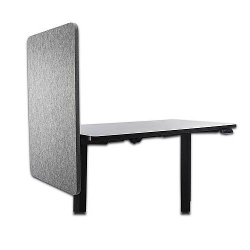 Lumeah Desk Modesty Adjustable Height Desk Screen Cubicle Divider and Privacy Partition, 23.5 x 1 x 36, Polyester, Gray (LUDM24361G)