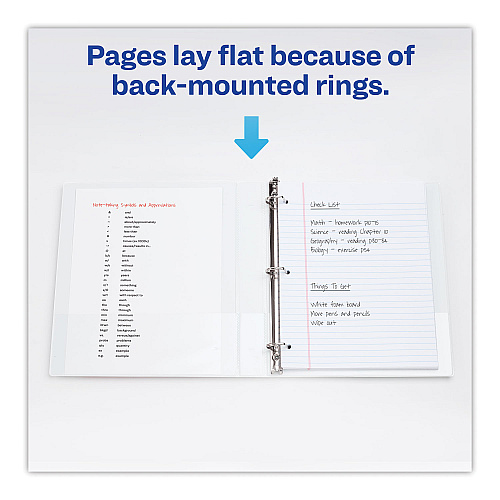 Avery Heavy-Duty Non Stick View Binder with DuraHinge and Slant Rings, 3 Rings, 1" Capacity, 11 x 8.5, White, 4/Pack (79780)