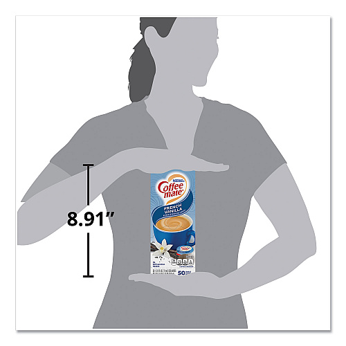 Coffee-mate Liquid Coffee Creamer, French Vanilla, 0.38 oz Mini Cups, 50/Box, 4 Boxes/Carton, 200 Total/Carton (35170CT)