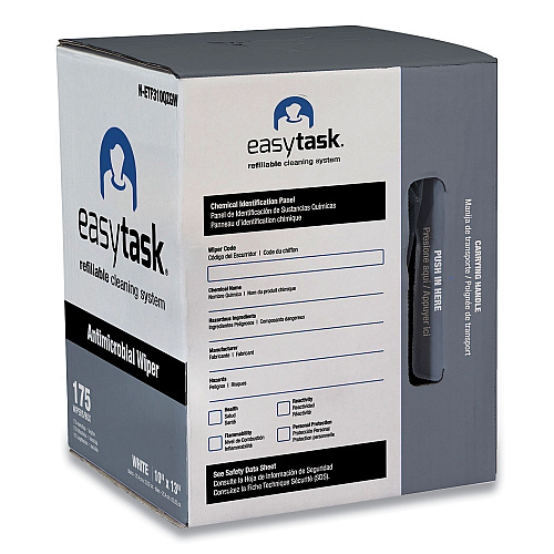HOSPECO Easy Task F310 Wiper, Quarterfold, 1-Ply, 10 x 13, White, Zipper Bag, 175/Bag (NETF310QZGW)