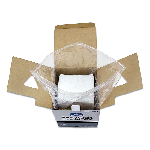 HOSPECO Easy Task F310 Wiper, Quarterfold, 1-Ply, 10 x 13, White, Zipper Bag, 175/Bag (NETF310QZGW)