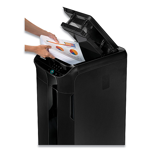Fellowes AutoMax 350C Auto Feed Cross-Cut Shredder, 350 Auto/12 Manual Sheet Capacity (4964001)