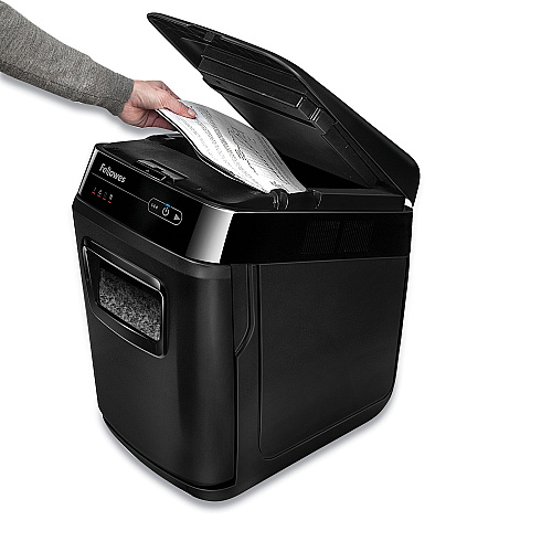 Fellowes AutoMax 200M Auto Feed Micro-Cut Shredder, 200 Auto/10 Manual Sheet Capacity (4656201)
