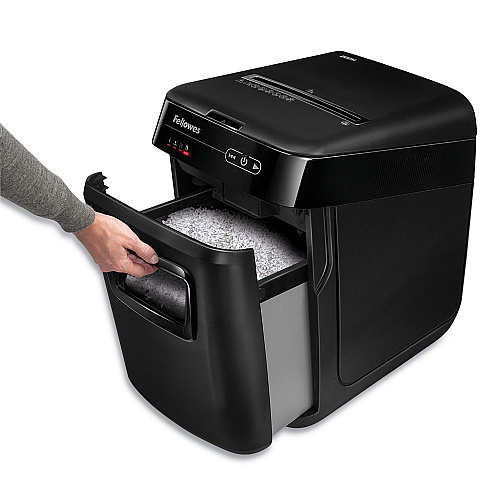Fellowes AutoMax 200M Auto Feed Micro-Cut Shredder, 200 Auto/10 Manual Sheet Capacity (4656201)