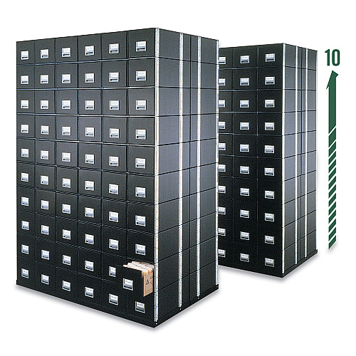 Bankers Box STAXONSTEEL Maximum Space-Saving Storage Drawers, Letter Files, 14" x 25.5" x 11.13", Black, 6/Carton (00511)