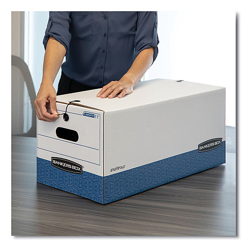Bankers Box STOR/FILE Medium-Duty Strength Storage Boxes, Letter Files, 12" x 24.13" x 10.25", White, 20/Carton (0070409)