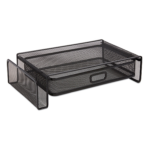 TRU RED Telestand Mesh Stand for Desktop Phone, 15.16 x 9.37 x 4.33, Black (24402463)