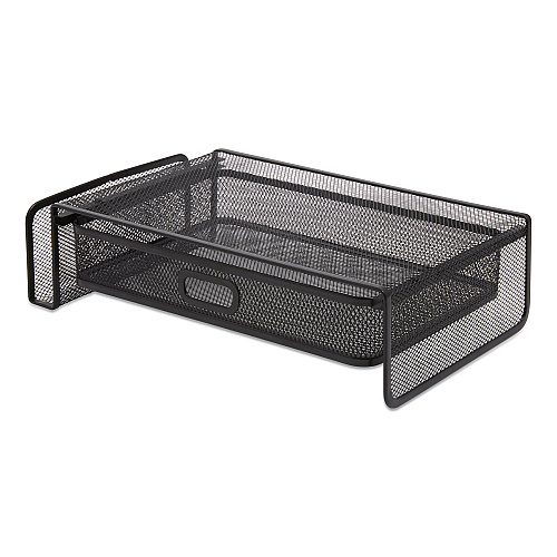 TRU RED Telestand Mesh Stand for Desktop Phone, 15.16 x 9.37 x 4.33, Black (24402463)