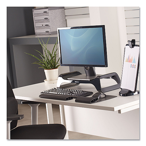 Fellowes I-Spire Series Monitor Lift, 20" x 8.88" x 4.88", Black, Supports 25 lbs (9472301)