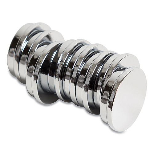 U Brands Board Magnets, Circles, Silver, 1.25" Diameter, 10/Pack (IM130809)