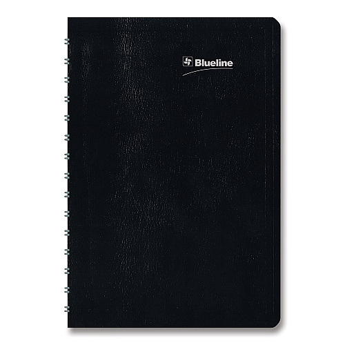 Blueline DuraGlobe Daily Planner, 30-Minute Appointments, 8 x 5, Black Soft Cover, 12-Month (Jan to Dec): 2026 (C21021T)