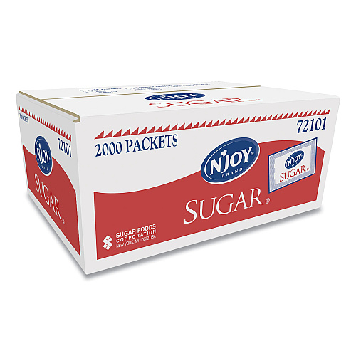 N'Joy Sugar Packets, 0.1 oz, 2,000 Packets/Box (SUG72101)