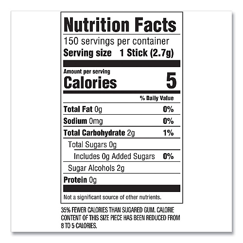 Wrigley's 5 Gum, Peppermint Cobalt, 15 Sticks/Pack, 10 Packs/Box (WMW51220)