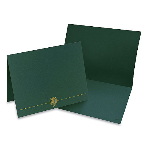 Great Papers! Classic Crest Certificate Covers, 9.38 x 12, Hunter, 5/Pack (903118)