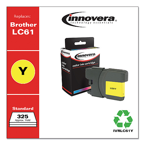 Innovera Remanufactured Yellow Ink, Replacement for LC61Y, 750 Page-Yield