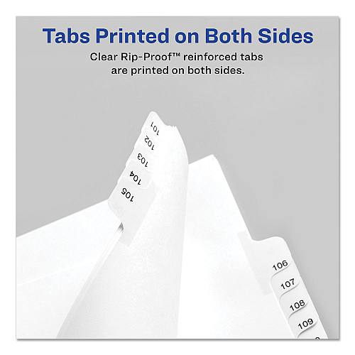 Avery Preprinted Legal Exhibit Side Tab Index Dividers, Allstate Style, 26-Tab, D, 11 x 8.5, White, 25/Pack (82166)