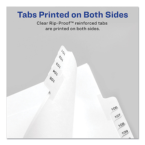 Avery Preprinted Legal Exhibit Side Tab Index Dividers, Allstate Style, 25-Tab, Exhibit 1 to Exhibit 25, 11 x 8.5, White, 1 Set (82106)