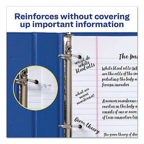 Avery Dispenser Pack Hole Reinforcements, 0.25" Dia, Clear, 200/Pack, (5721) (05721)