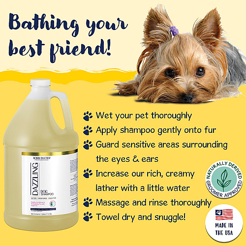 Bobbi Panter Signature Dazzling Dog Shampoo, Argan Oil, Vitamin A, Geranium And Chamomile - Case Of 4 (BP00033-CS)