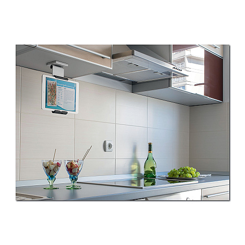 Durable Mountable Tablet Holder, Silver/Charcoal Gray (893523)