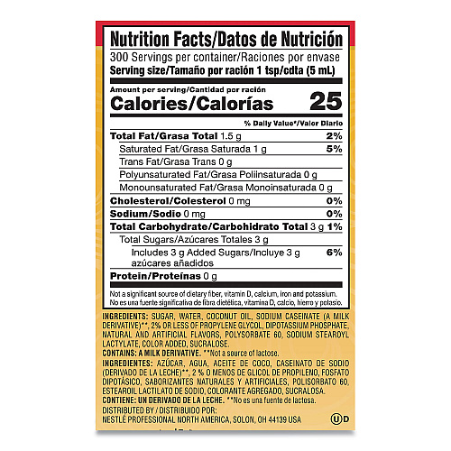 Coffee-mate Liquid Coffee Creamer, Hazelnut, 1.5 Liter Pump Bottle, 2/Carton (31831CT)