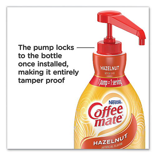 Coffee-mate Liquid Coffee Creamer, Hazelnut, 1.5 Liter Pump Bottle, 2/Carton (31831CT)