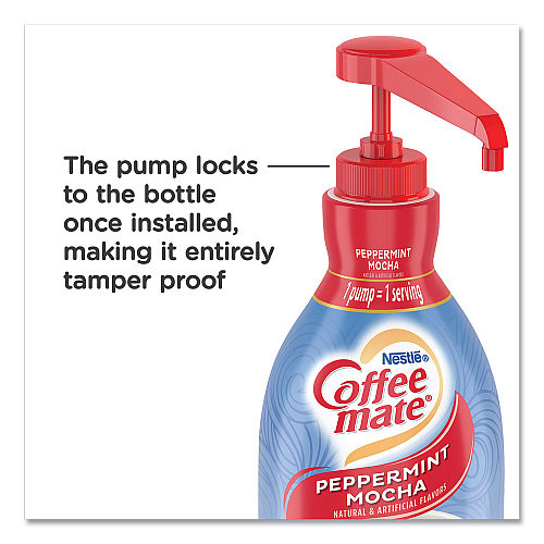 Coffee-mate Liquid Creamer Pump Bottle, Peppermint Mocha, 1.5 L, 2/Carton (29600CT)