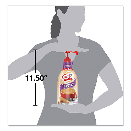Coffee-mate Liquid Coffee Creamer, Sweetened Original, 1.5 Liter Pump Bottle, 2/Carton (13799CT)