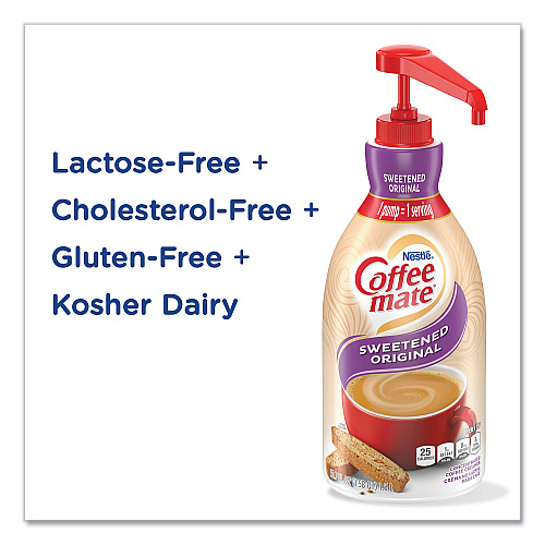 Coffee-mate Liquid Coffee Creamer, Sweetened Original, 1500mL Pump Dispenser (13799)