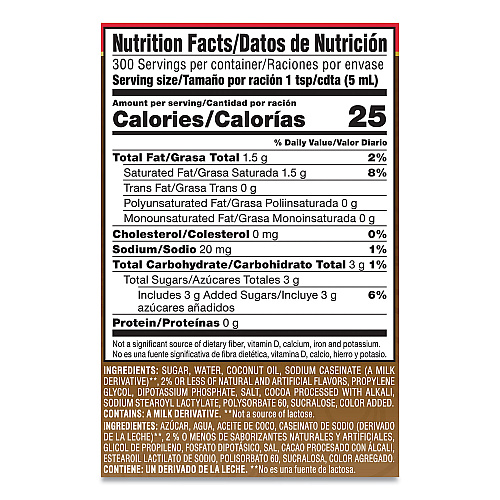 Coffee-mate Liquid Creamer Pump Bottle, Salted Caramel Chocolate, 1.5 Liter (79976)