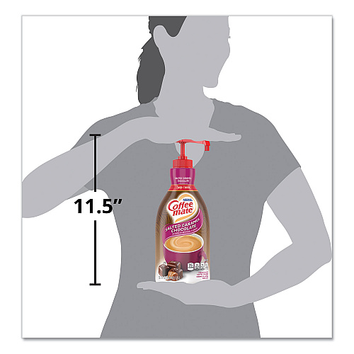 Coffee-mate Liquid Creamer Pump Bottle, Salted Caramel Chocolate, 1.5 Liter (79976)