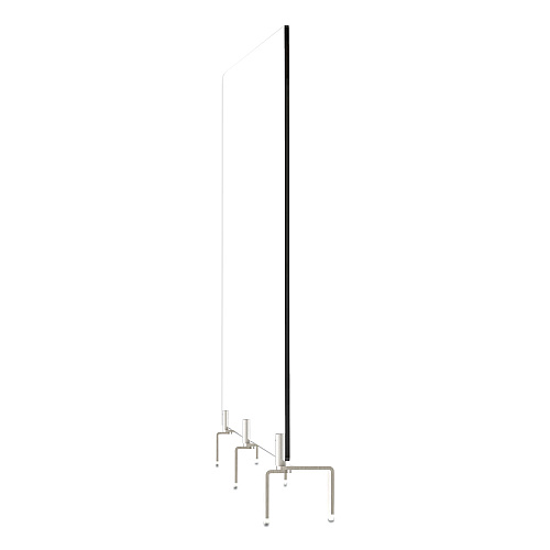 Ghent Clear Partition Extender with Attached Clamp, 48 x 3.88 x 18, Thermoplastic Sheeting (PEC1848A)