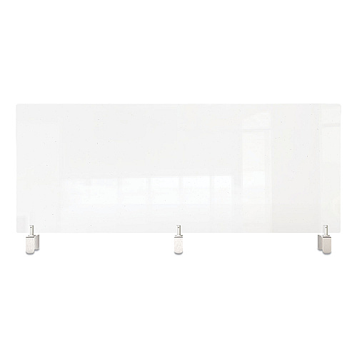 Ghent Clear Partition Extender with Attached Clamp, 48 x 3.88 x 30, Thermoplastic Sheeting (PEC3048A)