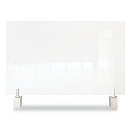 Ghent Clear Partition Extender with Attached Clamp, 42 x 3.88 x 18, Thermoplastic Sheeting (PEC1842A)