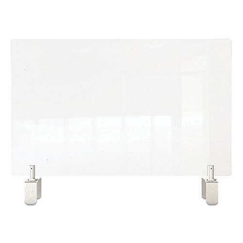 Ghent Clear Partition Extender with Attached Clamp, 36 x 3.88 x 18, Thermoplastic Sheeting (PEC1836A)