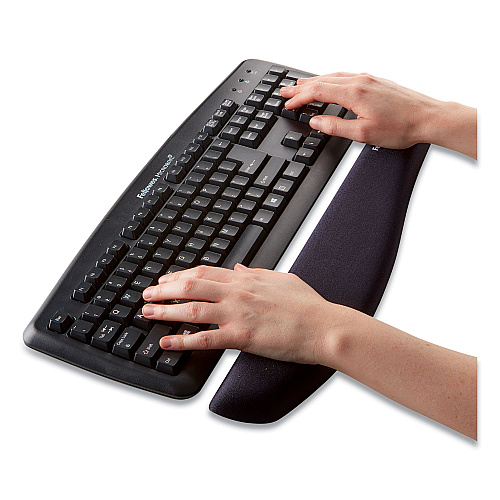 Fellowes PlushTouch Keyboard Wrist Rest, 18.12 x 3.18, Graphite (9252301)