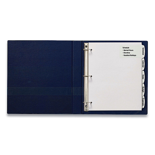 Avery Big Tab Printable Large White Label Tab Dividers, 5-Tab, 11 x 8.5, White, 4 Sets (14438)