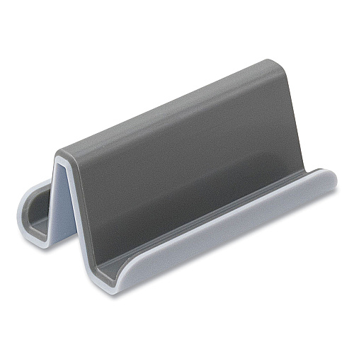 Advantus Fusion Double-Sided Business Card Holder, Holds 2.25 x 4 Cards, Polypropylene, Gray/White (37523)