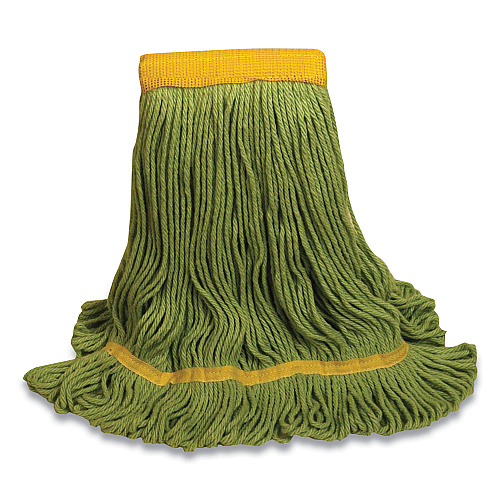 O'Dell 1200 Series Mop Head, PET, Large, 5" Headband, Green (1200LGR)