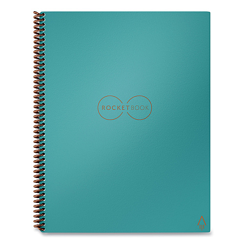Rocketbook Core Smart Notebook, Dotted Rule, Neptune Teal Cover, (16) 11 x 8.5 Sheets (EVRLRCCE)